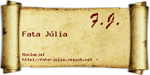 Fata Júlia névjegykártya